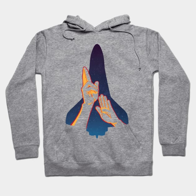 Rocket Hands Hoodie by DeafAstronaut